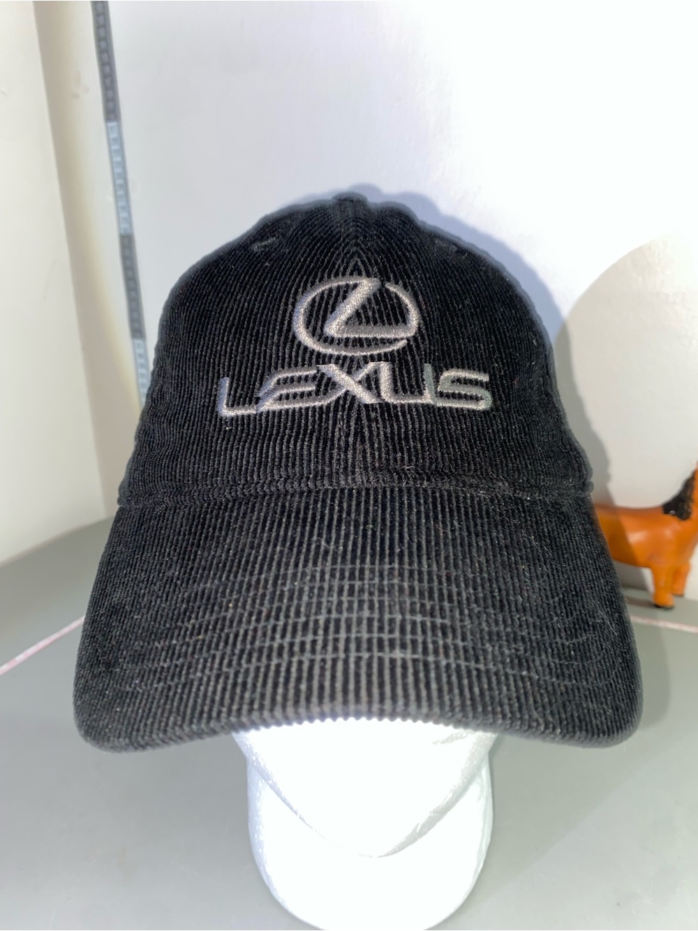 Lexus Black Corduroy Baseball Cap Fersten Elite Collection vtg